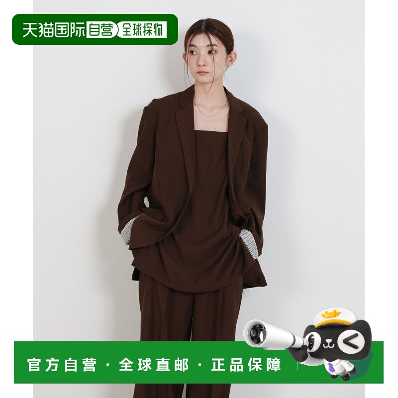 日本直邮select MOCA 女装 修身条纹卷袖西装外套 ou326017