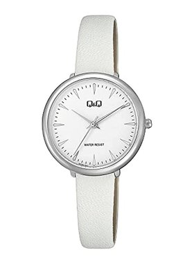 西铁城Q&Q 手表 女款设计简洁高度防水白色 QC35J301