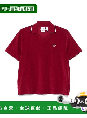 香港直邮ADIDAS 男士运动服 JW1122 AW2025 红色 Polo Collar Wit
