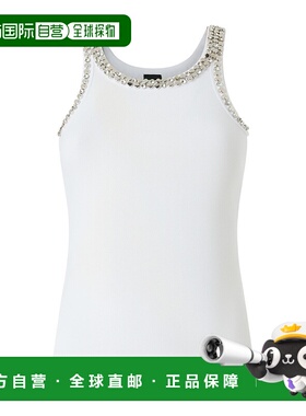 香港直邮PINKO 女士背心吊带 104109A35YZ04 SS2026 白色 罗纹背
