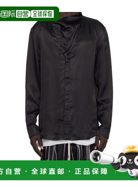 香港直邮RICK OWENS 男士衬衫 RU02E1299HSCH09 AW2025 黑色