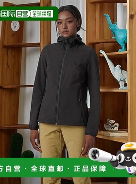 自营欧洲直邮Helly Hansen 女士黑色聚酯Cascade盾形夹克海丽汉森