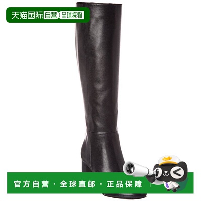 自营Stuart Weitzman Celina Zip Leather Knee-High Boot - blac