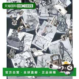 女装 ScoLar 巴黎购物女孩插画印花宽松连衣裙 日本直邮iS 1h可退