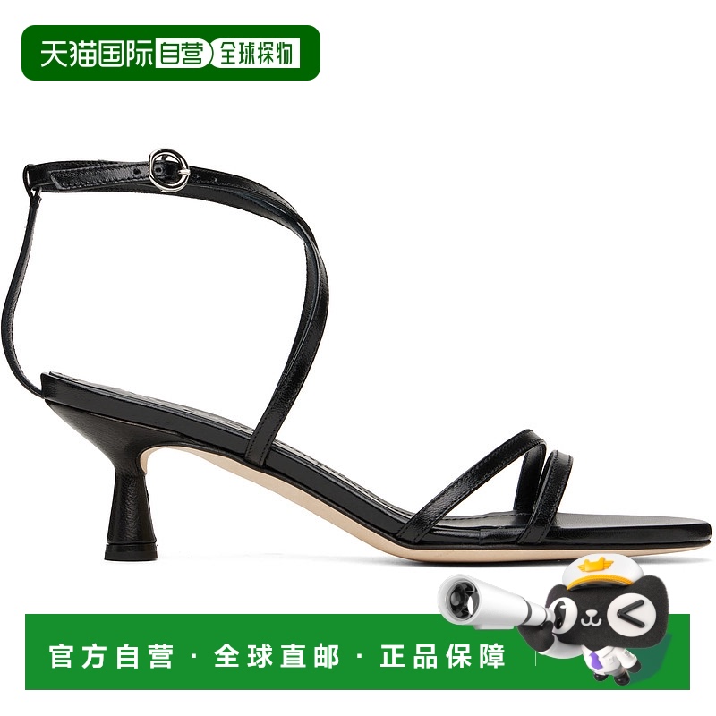 1h可退 香港直邮潮奢 aeyde 女士 黑色 Maeve Leather 凉鞋 A11HS
