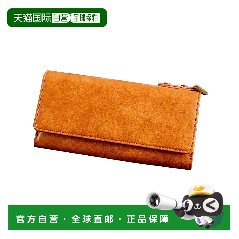 自营｜device中性长款钱包卡包驼色翻盖多功能制造长夹情人礼物