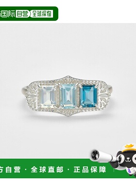 日本直邮日潮 agete 阿卡朵K10／银925多彩宝石戒指