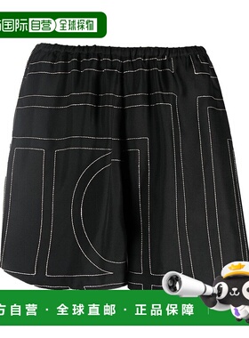 1h可退 香港直邮潮奢 toteme 女士 TOTEME PRE 黑色短裤 22322670