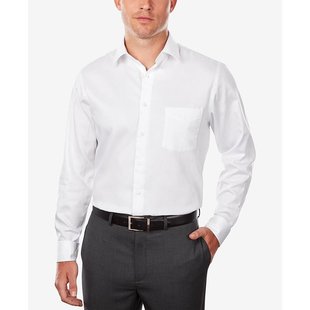 经典 男士 常规版 型弹力防皱棉缎正装 Van 衬衫 Heusen