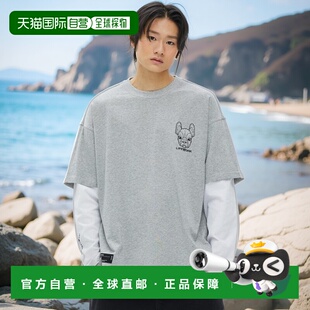 韩国直邮LIFEWORK 公用男士T恤新款假两件男装上衣LW231TL360