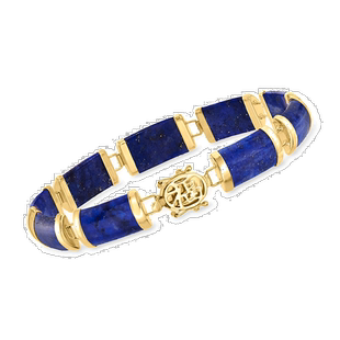 自营Ross-Simons 青金石和 14 克拉黄金“好运”汉字手链 - 8.25
