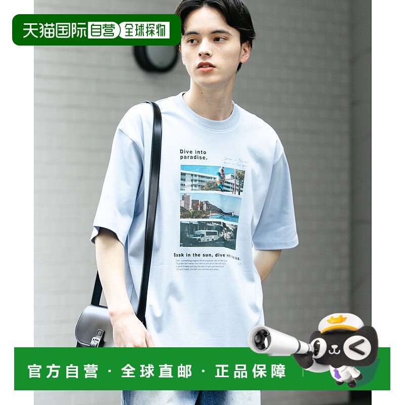 1h可退 日本直邮SENSE OF PLACE 男士夏季海外风景照片短袖T恤 AA