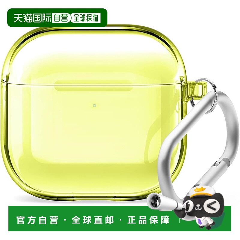 【日本直邮】elago AirPods 4 透明 TPU保护套 吊绳 可无线充 荧