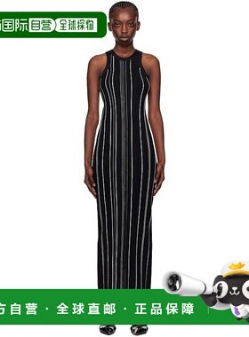 1h可退 香港直邮潮奢 TOTÊME 女士 黑色 Braid Rib Tank 连衣裙 2