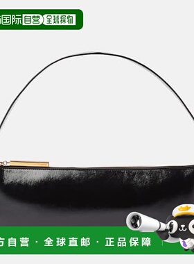 1h可退 香港直邮潮奢 KHAITE 女士 Lori 皮革肩包 black黑色 舒适