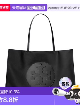 香港直邮TORY BURCH 汤丽柏琦 女款ELLA 品牌贴片徽标尼龙托特包T
