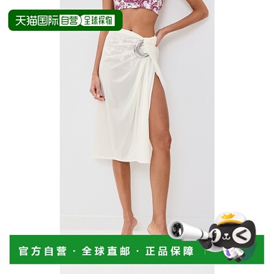 1h可退 香港直邮Staud 女士 Chiara 半身裙 white白色 舒适时尚