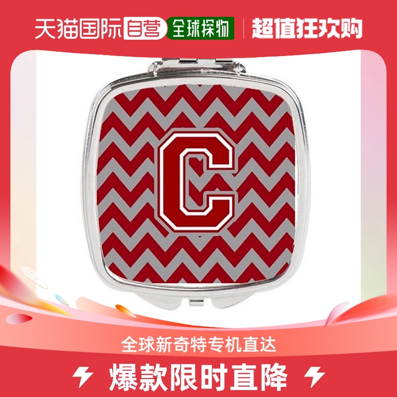 Carolines Treasures CJ1049-CSCM Letter C Chevron Maroon& Wh