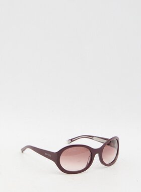 GUCCI 女士眼镜 831871J07406060 SS2025 粉红色 圆框太阳镜