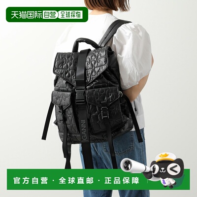 日本直邮GANNI 双肩包 B2080004 8517 女士尼龙绗缝加厚双肩包 09