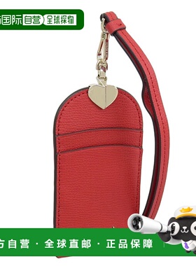 日本直邮Kate Spade 配饰 女士卡片夹 皮革 红色 Sylvia 挂绳 PWR