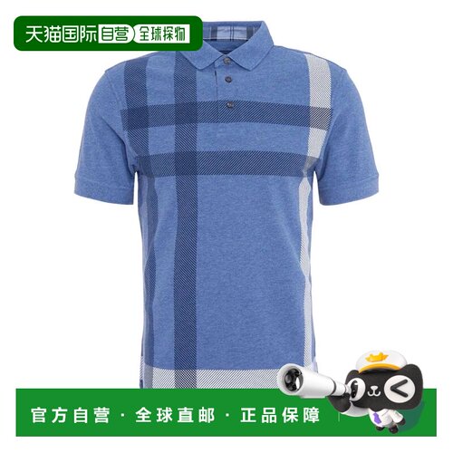 香港直邮Barbour 男士T恤 MML1117BL15 SS2026 蓝色 Blaine Polo