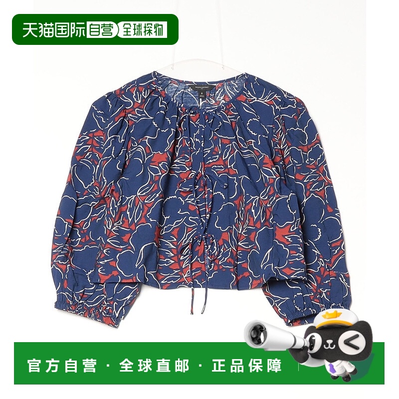 1h可退 日本直邮BANANA REPUBLIC 女士 长袖飘带前襟上衣 813729