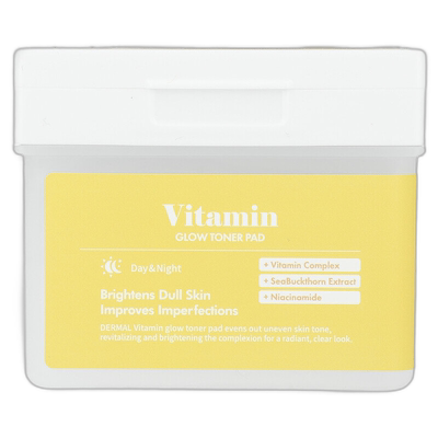 香港直邮Dermal，维生素亮泽爽肤垫，120 片棉垫正品化妆棉棉片