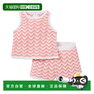 粉红色 自营 jackJanie和Jack波浪条纹钩针搭配套装 and 美 janie