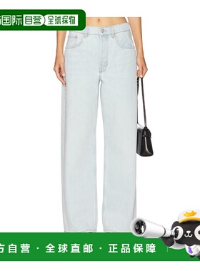 1h可退 香港直邮ANINE BING 女士 蓝色 Manon 牛仔裤 A0610584