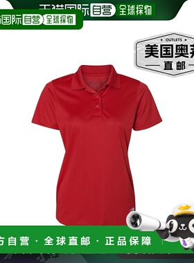 russell athletic女士基本款 Polo 衫 - 正红色 【美国奥莱】直发