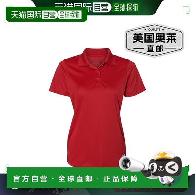 russell athletic女士基本款 Polo 衫 - 正红色 【美国奥莱】直发