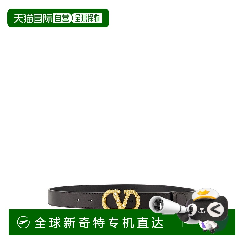 1h可退 香港直邮Valentino 华伦天奴 女士 Garavani 黑色皮带 WT0