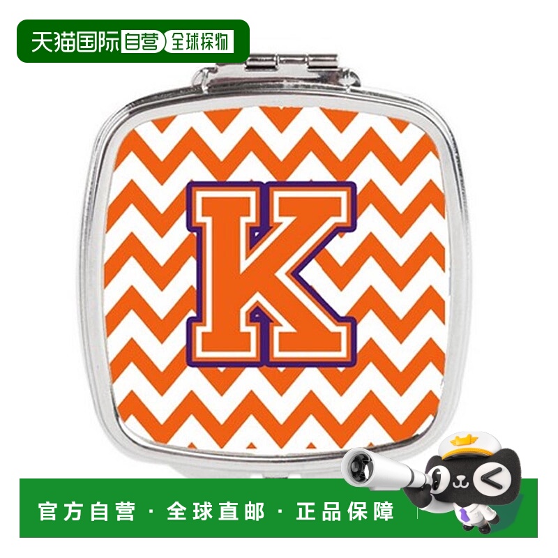 自营 Carolines Treasures CJ1062-KSCM 字母 K 雪佛龙橙色正品