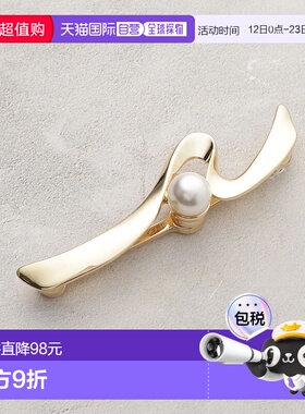 1h可退 日本直邮OPAQUE.CLIP 女士 单粒仿珍珠线条磁吸胸针 C7135