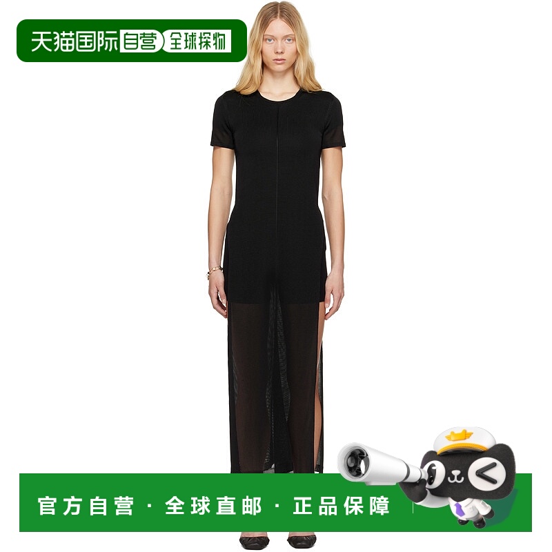 1h可退 香港直邮潮奢 Lemaire 女士 黑色 Column Slits 连衣裙 DR