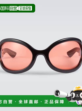 1h可退 香港直邮Gucci 古驰 男士 椭圆形太阳眼镜 000919