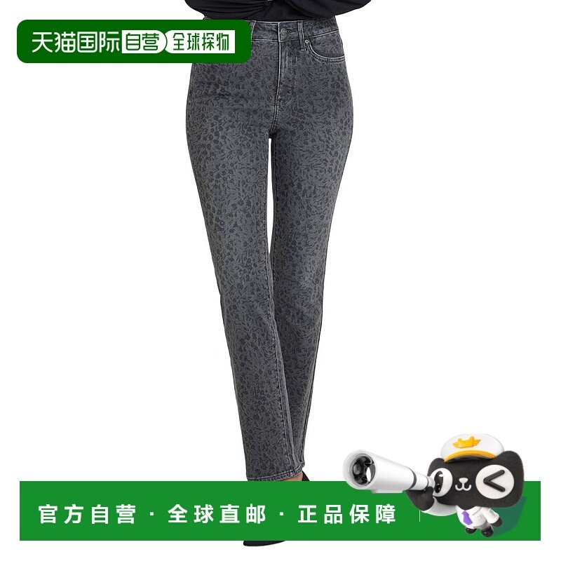 自营NYDJ Marilyn Grey Daniela Ditsy Straight Leg Jean - grey