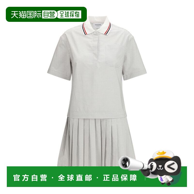 自营thom browneThom e Cotton Casual Women's Dress - gray 美图片
