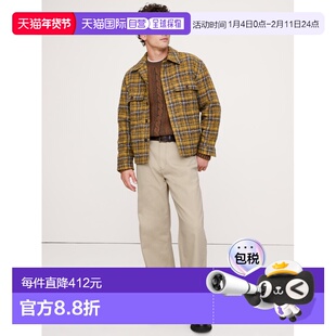 1h可退 日本直邮BANANA REPUBLIC 男装 宽松直筒棉质斜纹裤 83670