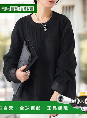 1h可退 日本直邮antiqua 女士拼接设计宽松版针织衫 PK01171