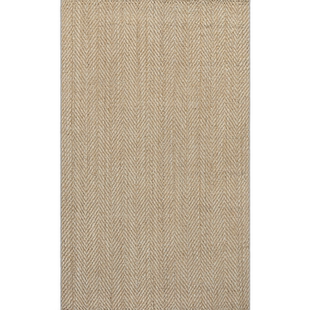 自营 jonathan yEspina 手工编织人字形粗黄麻地毯 - 象牙色 美国