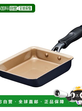 【日本直邮】Doshisha 鸡蛋卷平底锅13×18㎝ 深蓝EGFP13NV煎锅