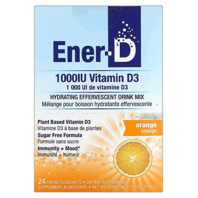 香港直邮Ener-C、Ener-D、维生素 D3，保湿泡腾饮料混合物，无糖1