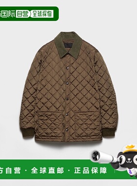 自营欧洲直邮Prada普拉达 Re-Nylon男士军绿色再生聚酰胺按扣闭合