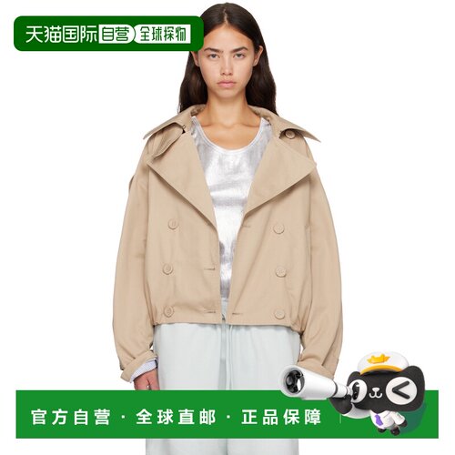 香港直邮Acne Studios 艾克妮 女士 米色 Short Trench 夹克 A907