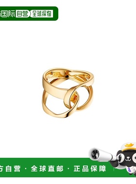 自营欧洲直邮POLENE 23新款 Éole女士金色黄铜镀金波浪状圆环戒指