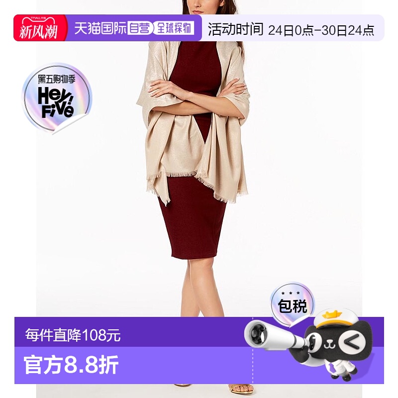 1h可退 【美国直邮】calvin klein 女士 帽子围巾潮流穿搭高级感