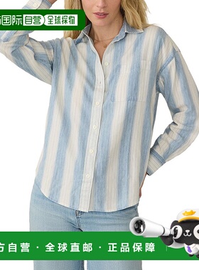 自营 Faherty Tried&True Chambray亚麻混纺衬衫-蓝色 美国奥莱直