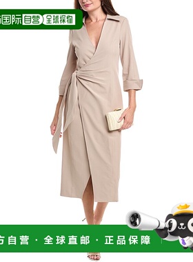 自营 cinq a sept五到七件凯利礼服-棕色 美国奥莱直发